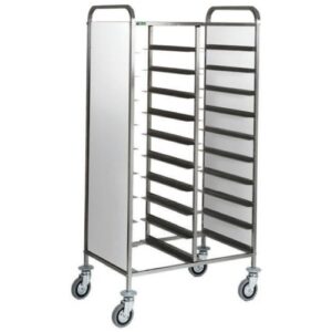 CARRELLO INOX PORTAVASSOI   CA1460PI   PANNELLO INOX  20 VASSOI