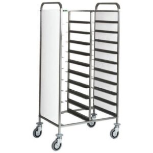 CARRELLO INOX PORTAVASSOI   CA1460P  PANNELLO BIANCO  20 VASSOI