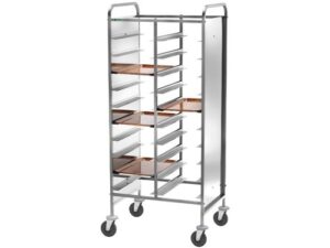 CARRELLO INOX PORTAVASSOI RINFORZATO  CA1461RPI  PANNELLO INOX  20 VASSOI