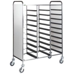 CARRELLO INOX PORTAVASSOI   CA1470PI  PANNELLO INOX  30 VASSOI