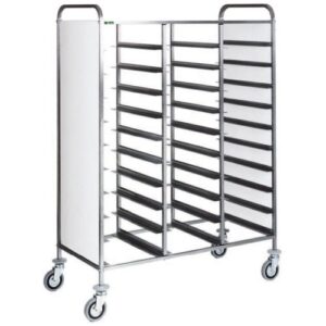 CARRELLO INOX PORTAVASSOI   CA1470P  PANNELLO BIANCO  30 VASSOI