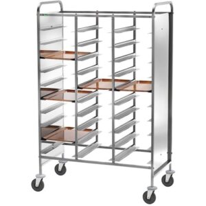 CARRELLO INOX PORTAVASSOI RINFORZATO  CA1471RPI  PANNELLO INOX  30 VASSOI