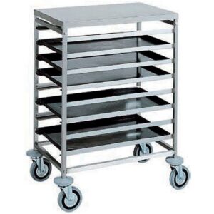 CARRELLO INOX PORTATEGLIE PASTICCERIA  CA1483    8 TEGLIE
