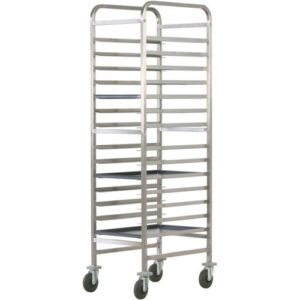CARRELLO INOX PORTATEGLIE RINFORZATI 14xT.60X40    CA1492R