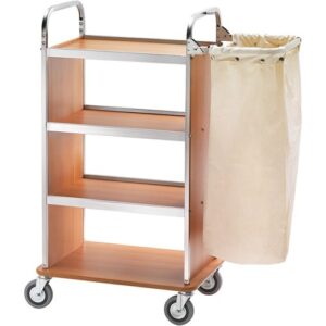 Carrello Portabiancheria 4 Piani 1 Sacco cm 70/100x50x123