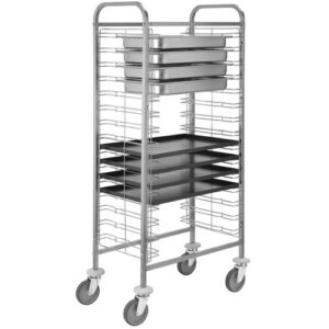 CARRELLO INOX PORTATEGLIE FILO  15xGN1/1 o 15T.60x40    CA1656