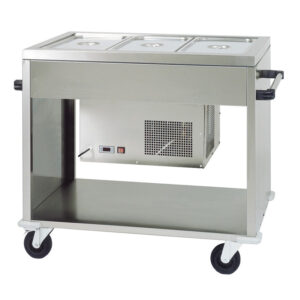 Carrello refrigerato in acciaio inox - Temp. +2°C/+10°C - Dim. cm 124x72x94h