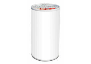 POZZETTO FRIGO TONDO PER BIBITE POSITIVO STATICO - CILY 50 P W LIGHTS  -  Temp. +1°C/+10°C Dim. Cm 44x44x85h