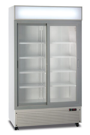 Vetrina frigo bibite ventilata 764 L CL 1100 V2GC SL WHITE – 2 porte scorrevoli – 0°C/+10°C – L113×P64,5×H202,3 cm