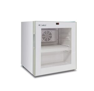 VETRINA MINI FRIGO BIBITE DA BANCO POSITIVO STATICO - CL 50 FL WHT  – TN 50 LITRI –   Temp. 0 °C/+10 °C - Dim. cm L43,5xP48,6xh50