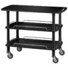 Carrello Forcar CLP2003N a tre ripiani laccato nero