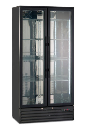 CANTINETTA – VETRINA FRIGO VINI VENTILATA 2 PORTE 200 BOTTIGLIE – TN 477 LITRI – Temp. 0°C/+10°C – Dim. cm. L90xP54xh182