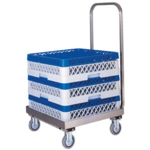 Carrello Inox Portacestelli Lavastoviglie con Manico CP1445  cm 52x58x96