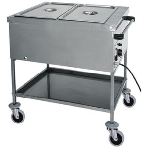 CARRELLO TERMICO INOX RESISTENZA A SECCO 2xGN1/1  Temp. +30°/+90°