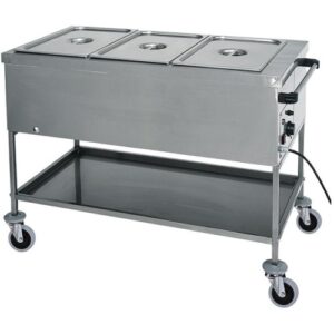 CARRELLO TERMICO INOX RESISTENZA A SECCO 3xGN1/1  CTS1761  Temp. +30°/+90°