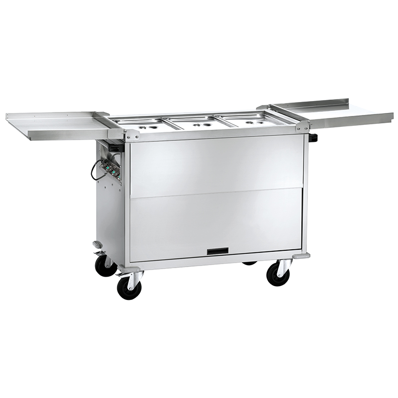 Carrello termico a bagnomaria armadiato in acciaio inox - Temp. +30°C/+90°C - Dim. cm 130x68x102h - immagine 1