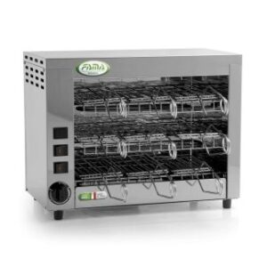 FORNETTO PROFESSIONALE PER TOAST E PANINI Q18 in acciaio inox 9 pinze
