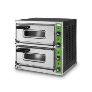 FORNO PER PIZZA INOX 2 PIZZE Ø50 CM - B7+7