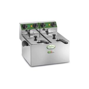 FRIGGITRICE ELETTRICA DA BANCO DOPPIA SR 4+4 LITRI