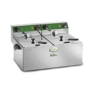 Friggitrice elettrica da banco 2 vasche 8+8 L | Fama MFR280 | L62xP43xH31 cm | 6,5 kW