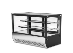 VETRINA FRIGO DA BANCO REFRIGERATA POSITIVA VENTILATA PASTICCERIA - DLX 90 - Temp. 0°C/+18°C - Dim. cm L90xP56xh73