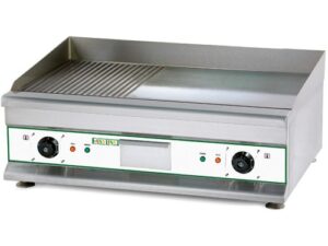 Frytop Elettrico Liscio-Rigato 2 zone di cottura  EG750M - Piano cottura cm 74,6x39,8