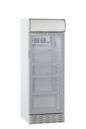 VETRINA VERTICALE FRIGO BIBITE POSITIVA STATICA - EKG 270 C - COLORE BIANCO - TN  270 LITRI - Temp.  0°C/+10°C - Dim. cm. L54xP55xh156
