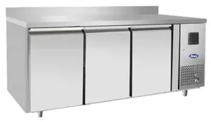 TAVOLO FRIGO CONGELATORE NEGATIVO VENTILATO 3 PORTE CON ALZATINA GN1/1  BT - Temp. -22°C/-17°C  Dim. Cm 179,5x70x85h