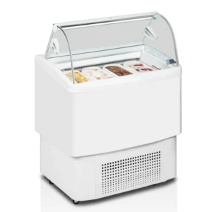 Isa FIJI 4 | Vetrina gelato ventilata 4+4 vaschette da 5 L | 82,4 × 63 × 124,7 cm