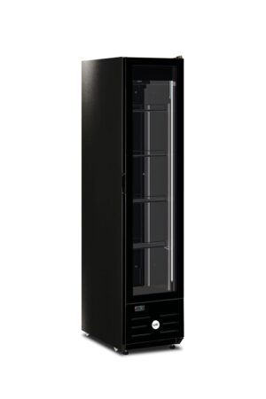 VETRINA VERTICALE SLIM FRIGO BIBITE POSITIVA STATICA – FV 200.3  BLACK – Capacità 250 LITRI – Temp. +1°+9° C – Dim. cm. L 45 x P 59,5 x h 182
