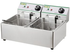 Friggitrice Elettrica da banco  FY88L  Cesto cm 24 x 18,5 x 14  Capacità olio 8,85L (x2)