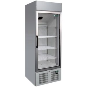 ARMADIO FRIGO POSITIVO STATICO CON PORTA IN VETRO – Mod. G-SNACK340TNG – Temp. +2°/+8°C Dim. cm 66x65x191h