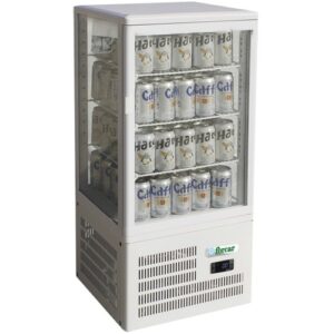 VETRINA REFRIGERATA POSITIVA VENTILATA 4 LATI VETRO - Mod. G-TCBD68 - Temp. +2°C/+8°C - Dim. cm 42,8x38,6x92,4