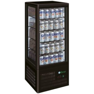 VETRINA REFRIGERATA POSITIVA VENTILATA 4 LATI VETRO – Mod. G-TCBD98B – Temp. +2°C/+8°C – Dim. cm 42,8×38,6x115h