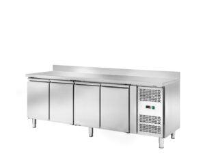Tavolo Refrigerato Ventilato GN1/1 con alzatina - AK4204TN - Temp. -2C°/+8C° - Dim. cm 223x70x95