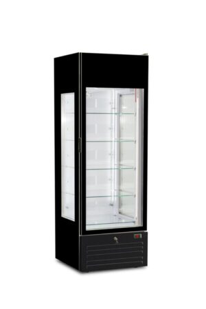 VETRINA VERTICALE PASTICCERIA GELATERIA 3 LATI VETRO NEGATIVA - GLAMOUR TOWER - Capacità 446Lt - Temp -23°-18°C - Dim. cm L 68 x P 70,6 x h 200