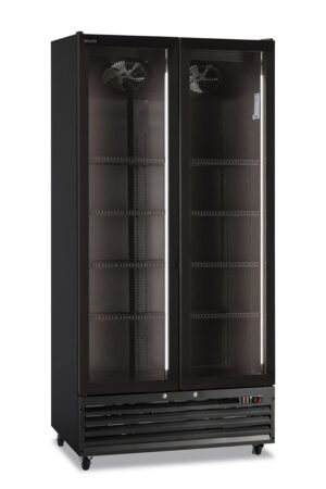 Vetrina frigo bibite ventilata 614 L ICOOL 80 BLACK – 2 porte – 0°C/+10°C – L94×P61,5×H202,3 cm