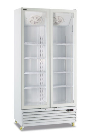 Vetrina frigo bibite ventilata 614 L ICOOL 80 WHITE – 2 porte – 0°C/+10°C – L94×P61,5×H202,3 cm