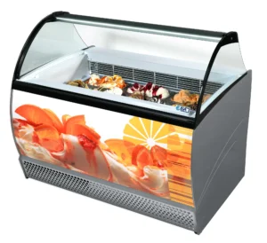 ISA ISABELLA 10 LX - VETRINA GELATERIA STATICA 20 VASCHETTE 10+10 5LT – Temp. -16°C/-14°C – Dim. Cm. 132×90x137h