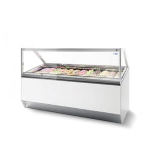 ISA MILLENNIUM ST 170 - VETRINA ORIZZONTALE GELATERIA 18 GUSTI GELATO - VENTILATA - Temp. -20/+10 °C  Dim. Cm. 166x110x117h