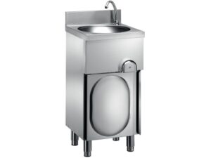 Lavamani Inox su Mobile  LM48M Comandi a Ginocchio cm 40x40x85