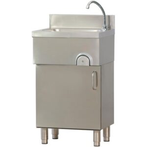 Lavamani Inox su Mobile LMM Comandi a Ginocchio cm 50x40x85