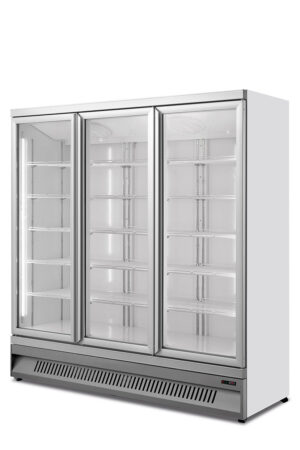 ARMADIO FRIGO VETRINA MURALE CONGELATORE  NEGATIVO  3 PORTE VETRO NOFROST - BT 1450 LITRI -  Temp. -18°C /-22°C   Dim. cm.  L188x76x199,7