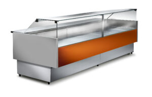 VETRINA FRIGO ORIZZONTALE REFRIGERATA POSITIVA GASTRONOMIA E PASTICCERIA - SERIE M PROFONDITA' Cm115 - TN - Temp. +2°C/+5 °C