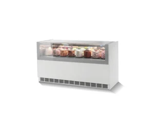 ISA ONE SHOW FREE 120 - 10 CARAPINE – VETRINA ORIZZONTALE GELATERIA 10 GUSTI GELATO – VENTILATA – Temp. -20/+2 °C Dim. Cm. 120x74x96h