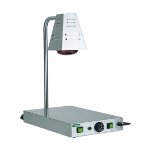 Lampada a raggi infrarossi con piano caldo in acciaio inox – Temp. +30°C/+90°C - Dim. cm 58x33x68h
