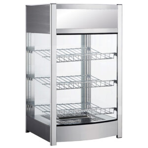 VETRINA RISCALDATA DA BANCO - Temp. +30°+90°C - 3 Ripiani - Dim. cm 46x45x78,5h