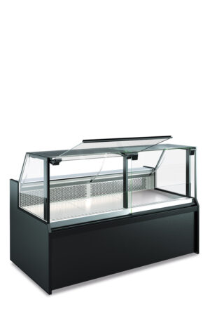 VETRINA FRIGO ORIZZONTALE REFRIGERATA POSITIVA VENTILATA PASTICCERIA GASTRONOMIA MACELLERIA CON CELLA DI RISERVA - SERIE SAMA 125 L – Temp. +0°/+10° C – Dim. cm. L131xP100xh128