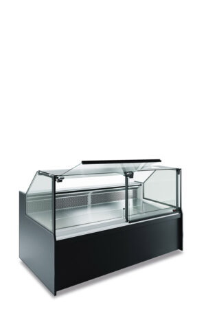 VETRINA FRIGO ORIZZONTALE REFRIGERATA POSITIVA VENTILATA PASTICCERIA GASTRONOMIA MACELLERIA CON CELLA DI RISERVA - SERIE SAMA 150 XL – Temp. +0°+10°C – Dim. cm. L156xP120xh128