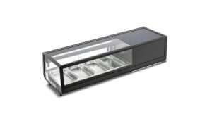 ESPOSITORE SOPRABANCO PER SUSHI - Mod. SUSHI 120 - Temp. 0°C/+12°C Dim. cm L117,7xP40,6x31,8h